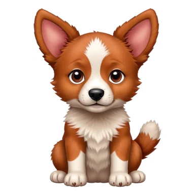 Red heeler puppy with paw raised sticker