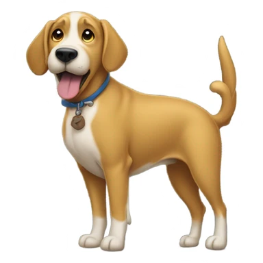 Dog with poop on Porch sticker