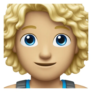 dutch blonde guy blue eyes long surfer hair sticker