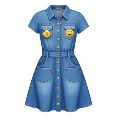 denim dress sticker
