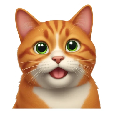 Red cat blowing a kiss sticker