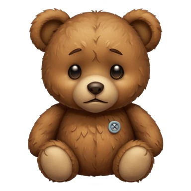 Sad teddy bear sticker