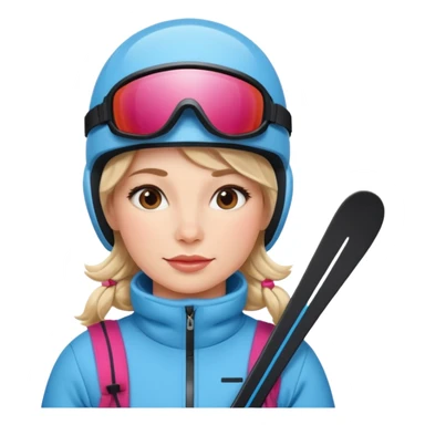 Woman Skiing, Background Matterhorn sticker