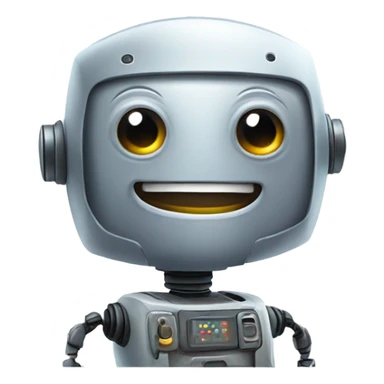 Happy robot sticker