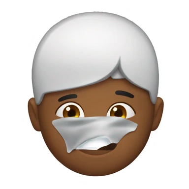 A Dominican man crying with mascara running down his face  sticker