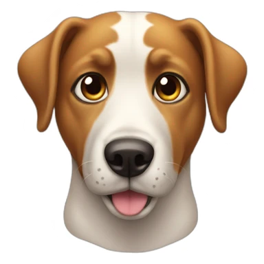 dog with eyes on half of face sticker