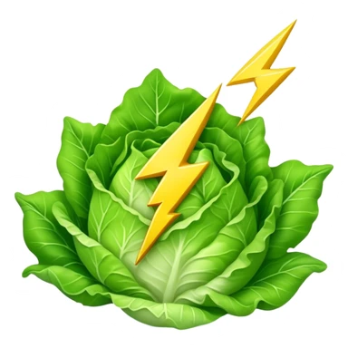 Lettuce with lightning bolt sticker