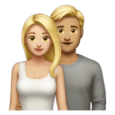 Couple mixte blonde et metisse  sticker