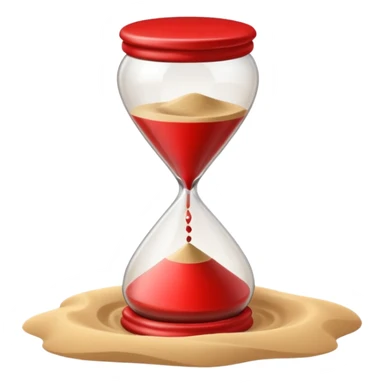 red hourglass sticker