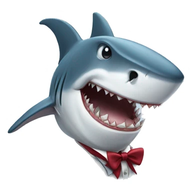 Shark in formal dress sticker
