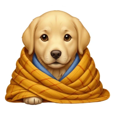 Labrador in cozy autumn blanket sticker