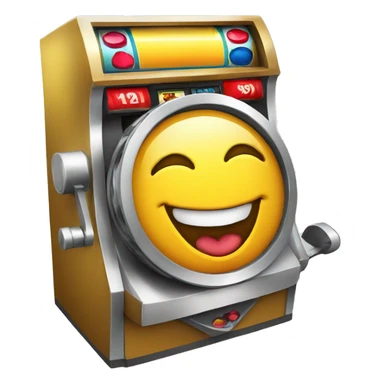 Slot Spin: An emote featuring a slot machine with spinning reels and a joyful expression to capture the excitement of winning. sticker