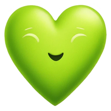 Chartreuse heart sticker