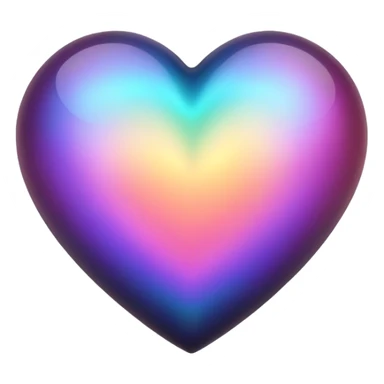 dark warm iridescent SCALE heart sticker