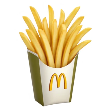 Olive color mcdonalds french fries sticker