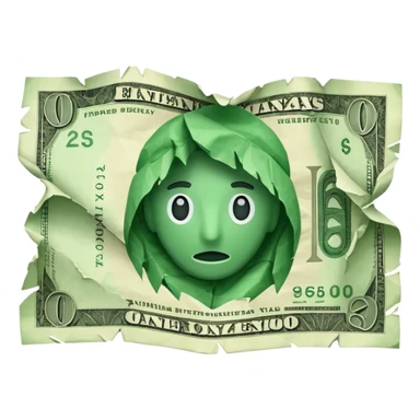 Ripped money sticker