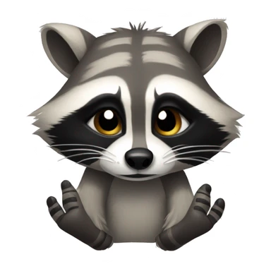 Sketchy raccoon up to no good rubbing it’s paws together sticker