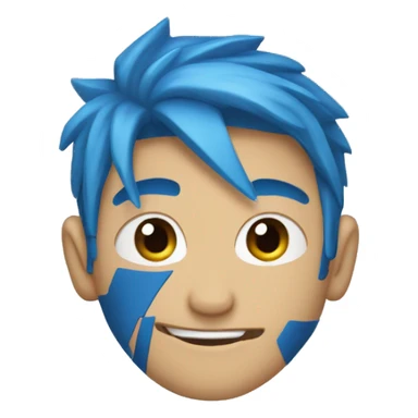 tyler ninja blevins with blue hair sticker