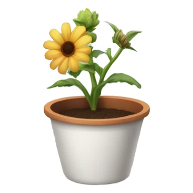 a pot with a dead flower







 sticker
