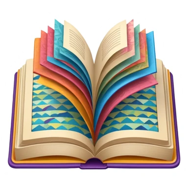 an open book with wallpaper samples. sticker