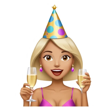 Party girl crazy sultry excited sticker