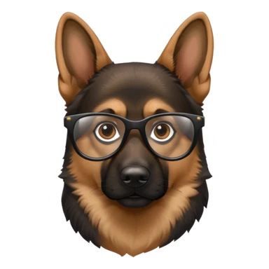 German shepherd wearing cool glasses sticker