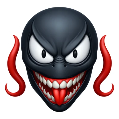 Venom with no pupils  sticker