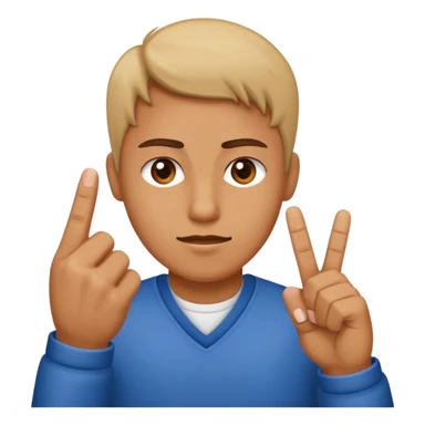 A dude doing a middle finger  sticker