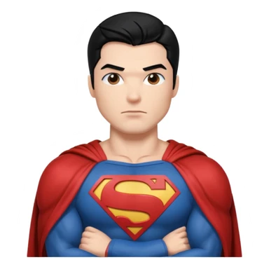 black haired superman sticker