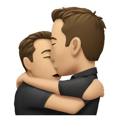 Elon Musk kissing Elon musk sticker