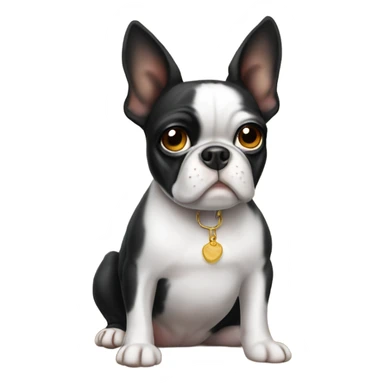 Judgmental Boston terrier  sticker