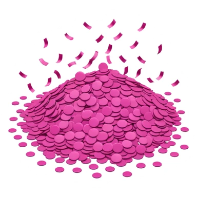 Pink confetti in the shower sticker