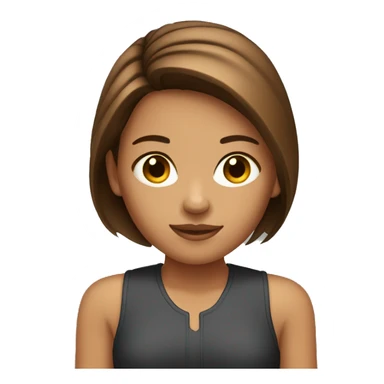 Straight taned brown hair girl sticker