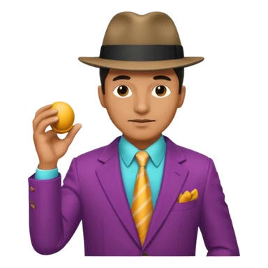 Retro Mobster with colored suits and hats sticker