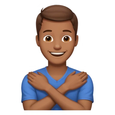 arms crossed holding neck laughing guy sticker