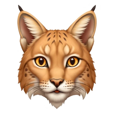 A high-resolution photo-realistic digital illustration of a baby lynx, chest upward A high-resolution, photo-realistic digital illustration of a majestic young Eurasian lynx, shown from the shoulder upwards with lynx markings, zoomed out sticker