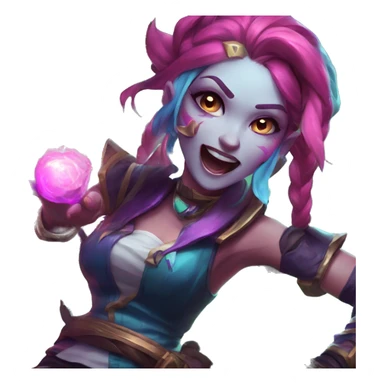 jinx from league of legends arcane sticker