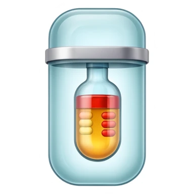 medicine capsule in case in natural colors sticker
