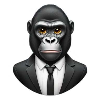 Gorilla wearing a tuxedo sticker