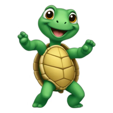 Tortue qui danse sticker