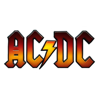 AC/DC logo text sticker