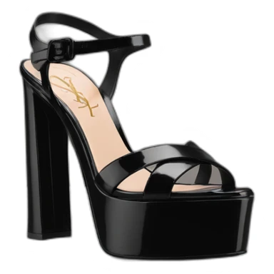 Ysl heel sandal TRIBUTE PLATFORM SANDAL black PATENT LEATHER sticker