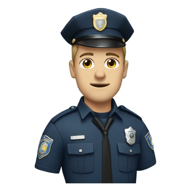 Caucasian cop sticker
