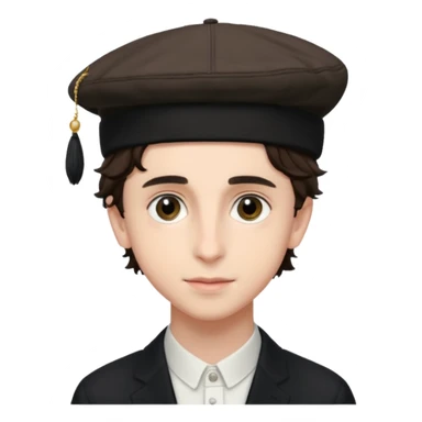 Timothée chalamet wearing a kippa  sticker