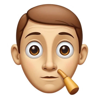 pinocchio liar with a long narrow nose of wood sticker