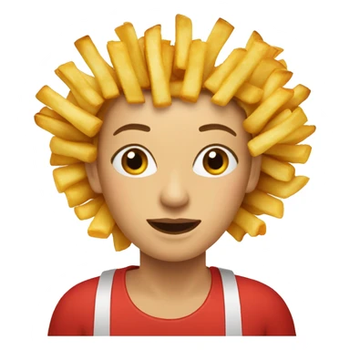 2 french fry women sticker