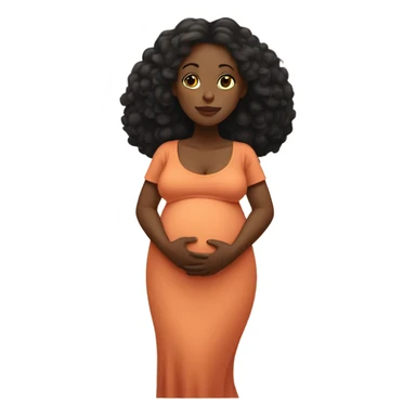 Black woman pregnant  sticker