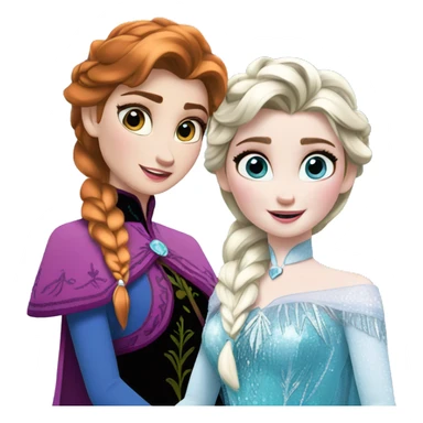 elsa and anna frozen sticker