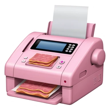 fax machine made of spam meat sticker