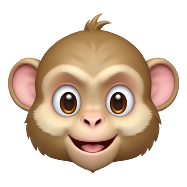 Cinematic Adorably Mischievous Macaque Portrait Emoji, Head tilted in a playful wink with an exaggerated, cheeky grin and a slightly raised eyebrow, featuring a compact, nimble build with fluffy fur and round, twinkling eyes brimming with mischief, Simplified yet irresistibly endearing features, highly detailed, glowing with a bright, joyful radiance, high shine, lively and quirky, stylized with an air of whimsical primate fun, soft glowing outline, capturing the essence of a mischievous macaque that seems ready to pull a playful face and scamper into your heart! sticker